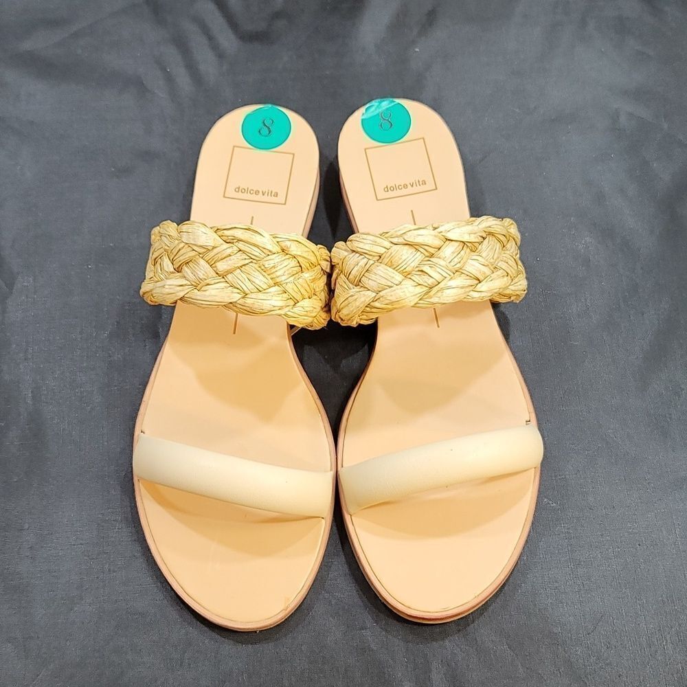 BRAND NEW DOLCE VITA DOUBLE STRAP SQUARE TOE FLAT SANDAL